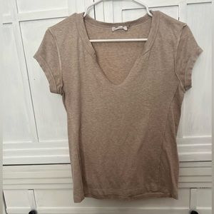 Day + Moon basic tee, size medium, tan